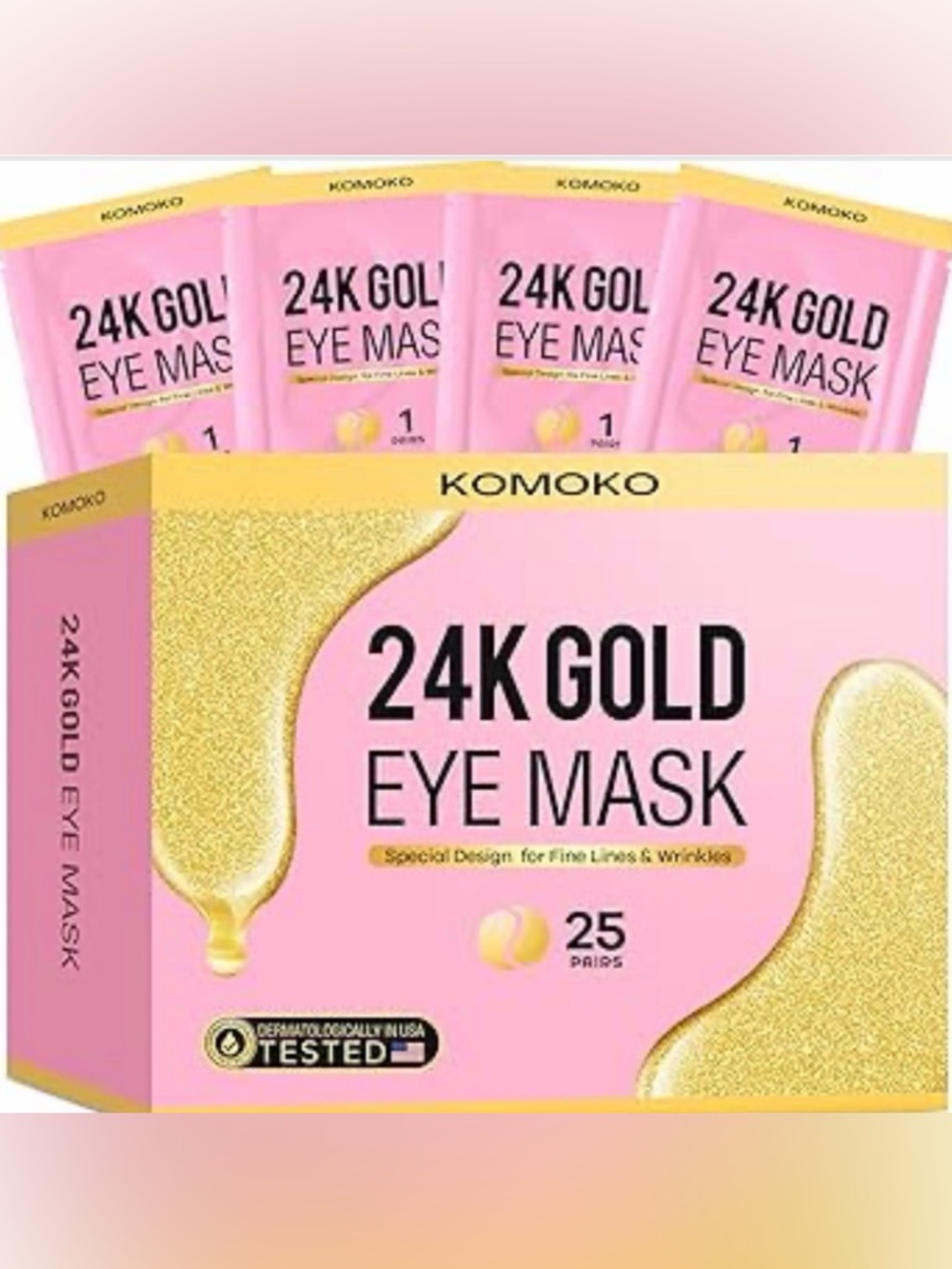 24K Gold Eye Mask 25 pairs